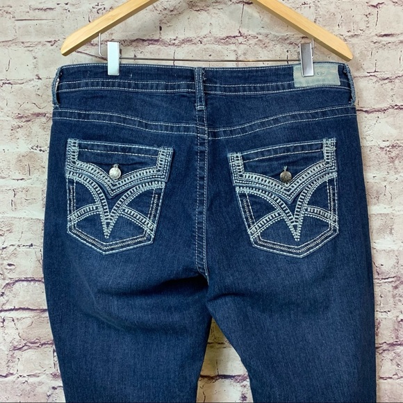 VGS Roll Up Skinny Medium Wash Denim Jeans - Picture 6 of 13